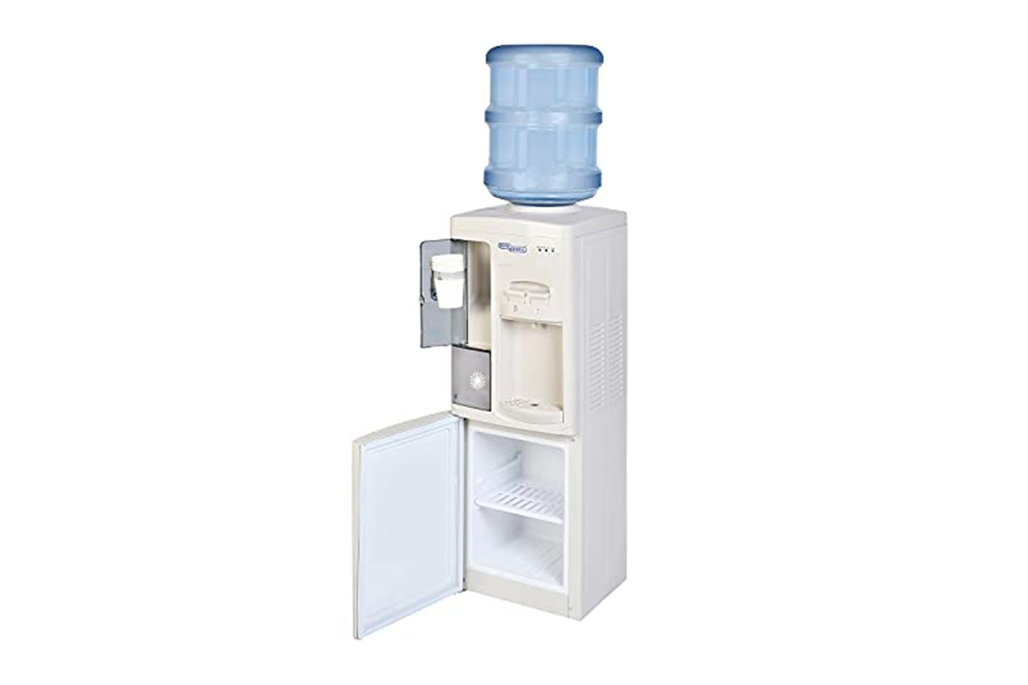 Super General Hot and Cold Water Dispenser, Water-Cooler with Cabinet and Cup-Holder, SGL-1171 Instant-Hot-Water, 2 Taps