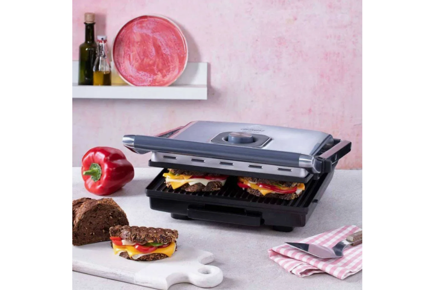 ARZUM AR2022 Metalium Grill and Sandwich Maker (Stainless Steel) 1 Year Warranty