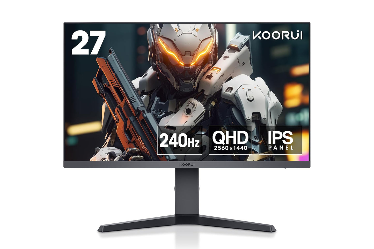 KOORUI 27-इंच गेमिंग मॉनिटर IPS QHD 2560 x 1440 240Hz 1ms 27E3QK