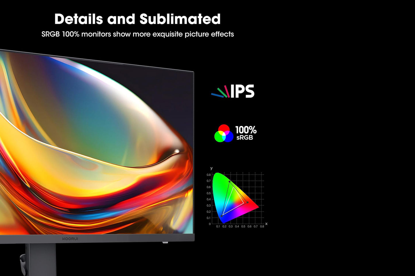 KOORUI 27-इंच गेमिंग मॉनिटर IPS QHD 2560 x 1440 240Hz 1ms 27E3QK