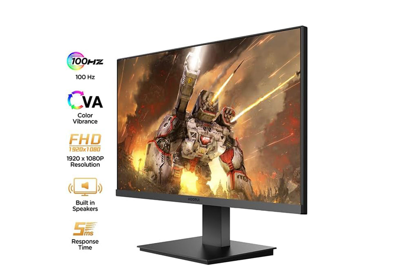 KOORUI 22-इंच कंप्यूटर मॉनिटर VA FHD 1920 x 1080 100Hz 5ms E2212F