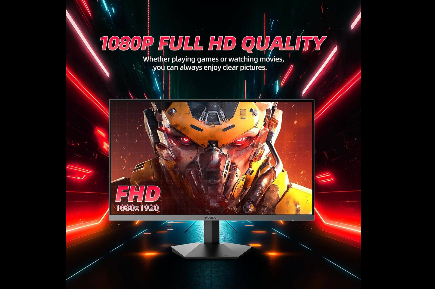 KOORUI 27-इंच गेमिंग मॉनिटर VA FHD 1920 x 1080 240Hz 1ms GN02
