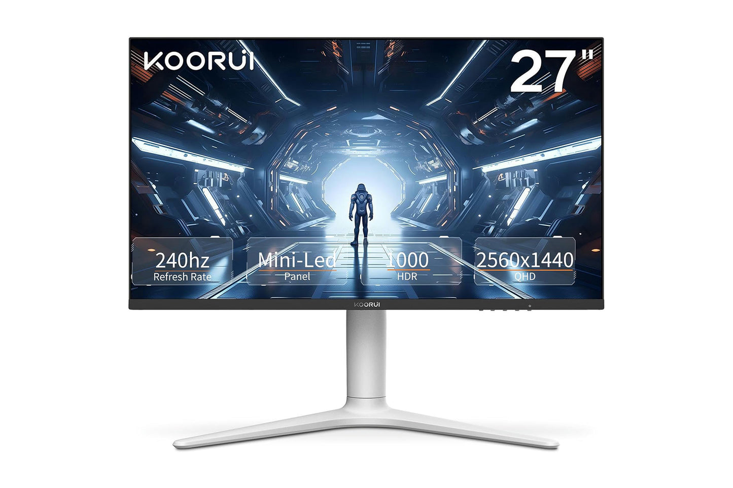 KOORUI 27-इंच गेमिंग मॉनिटर VA QHD 2560 x 1440 240Hz 1ms GN10