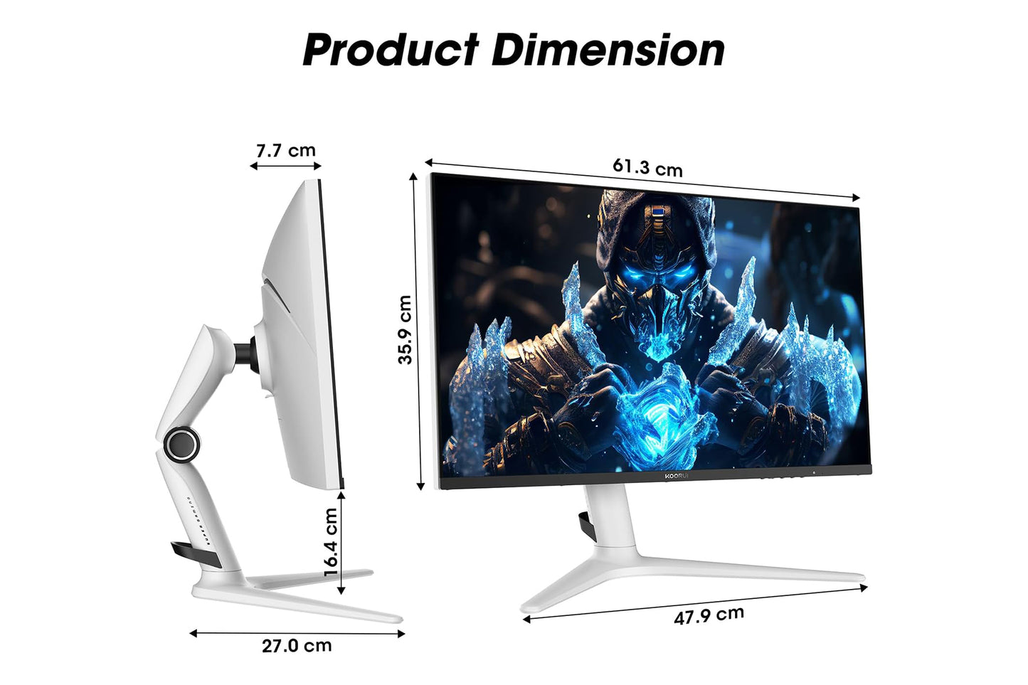 KOORUI 27-इंच गेमिंग मॉनिटर VA QHD 2560 x 1440 240Hz 1ms GN10