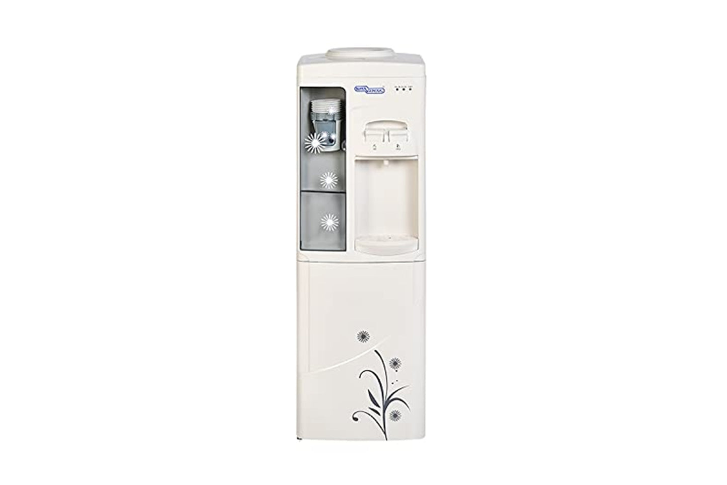 Super General Hot and Cold Water Dispenser, Water-Cooler with Cabinet and Cup-Holder, SGL-1171 Instant-Hot-Water, 2 Taps