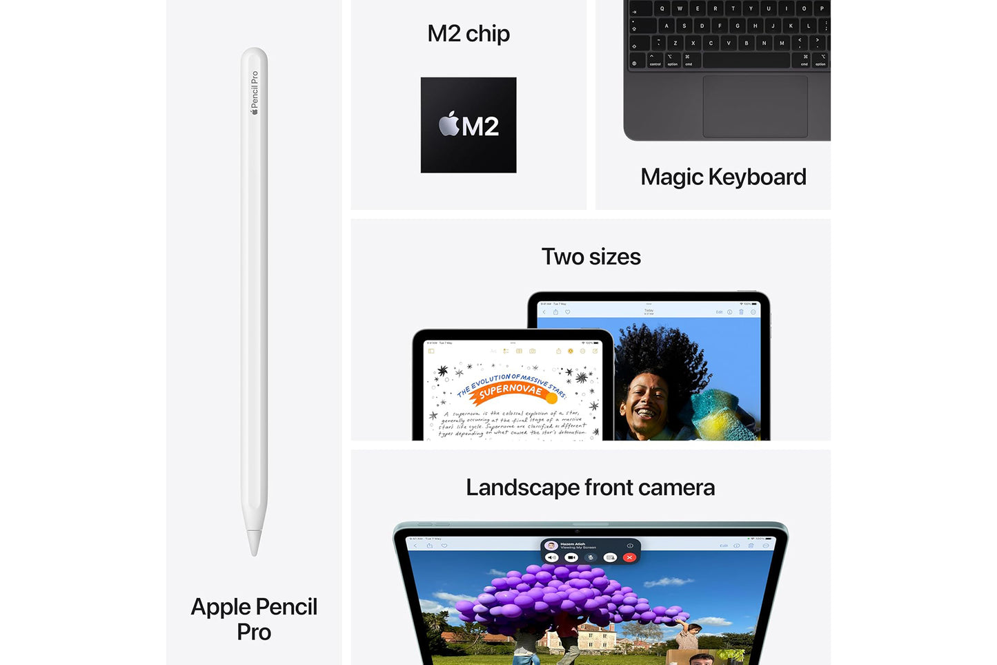 13" iPad Air M2 128GB Wi-Fi + सेलुलर, स्पेस ग्रे, TRA MV6Q3AB/A