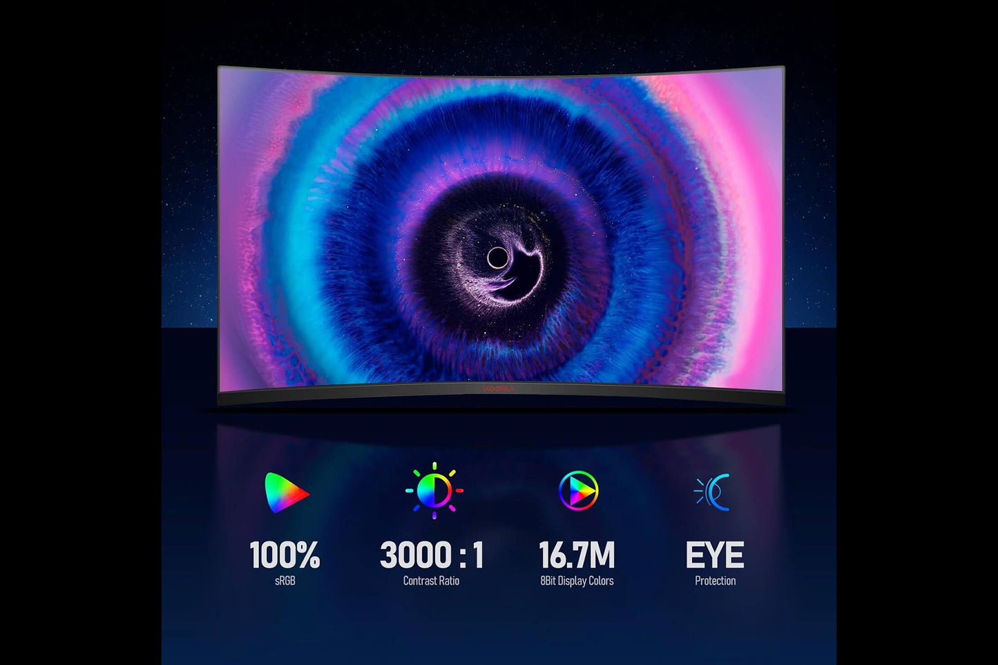 KOORUI 32-Inch Gaming Curved Monito VA QHD 2560 x 1440 170Hz 1ms 32E6QC