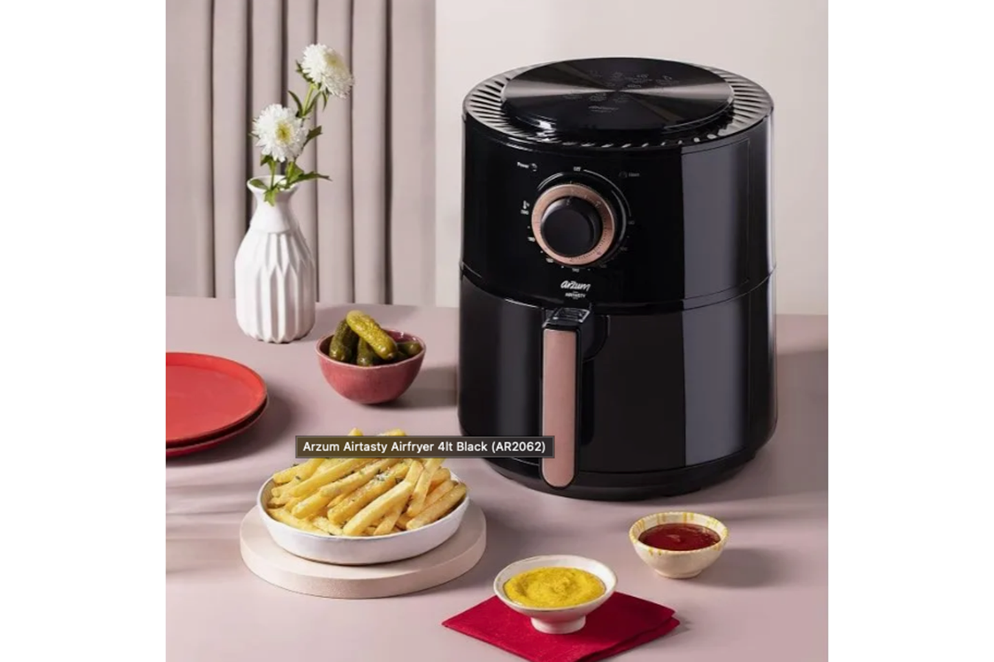 Arzum Airtasty Airfryer 4lt Black (AR2062) 1 Year Warranty