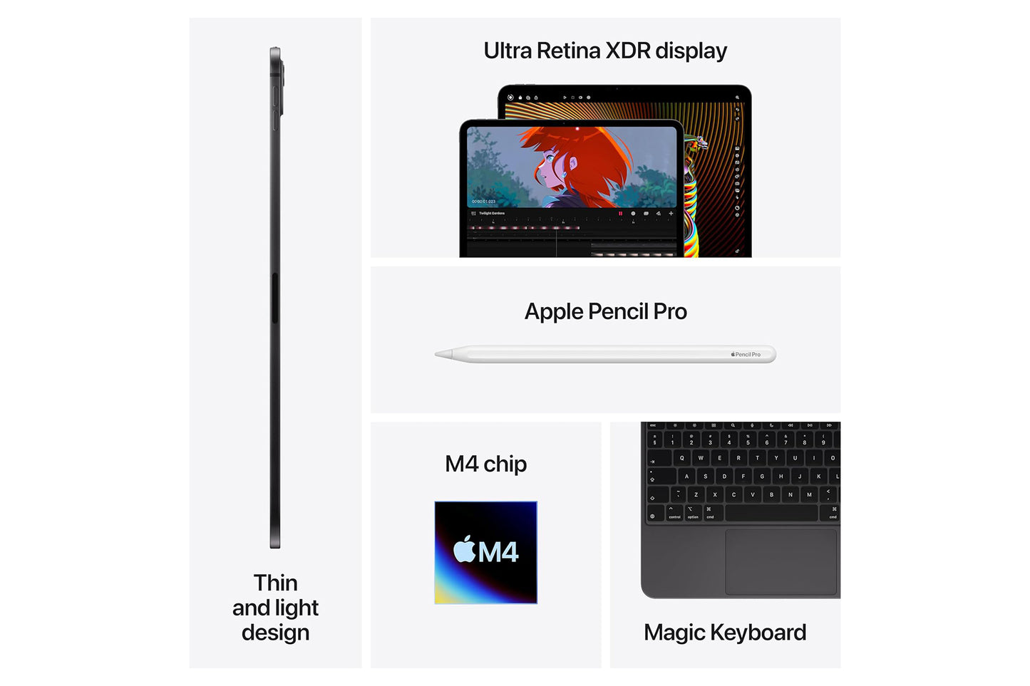 11" iPad Pro M4 1TB Wi-Fi + सेल, सिल्वर, (नैनो डिस्प्ले) MWRQ3AB/A