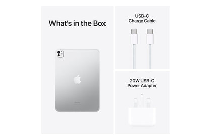 11" iPad Pro M4 1TB Wi-Fi + सेल, सिल्वर, (नैनो डिस्प्ले) MWRQ3AB/A
