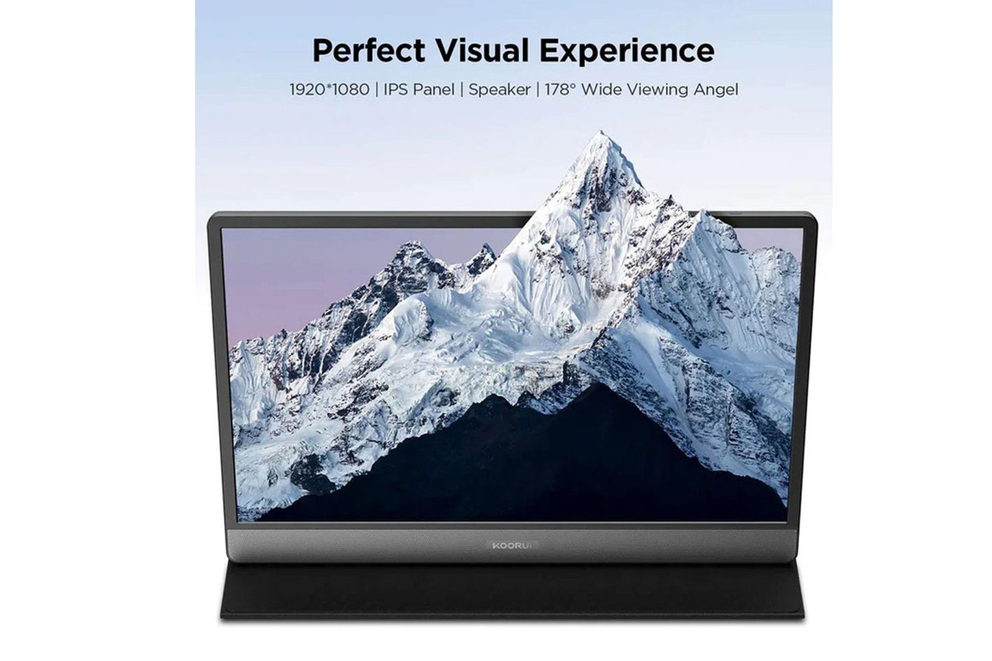 KOORUI 15.6-इंच पोर्टेबल मॉनिटर IPS FHD 1920 x 1080 60Hz 6ms 15B1