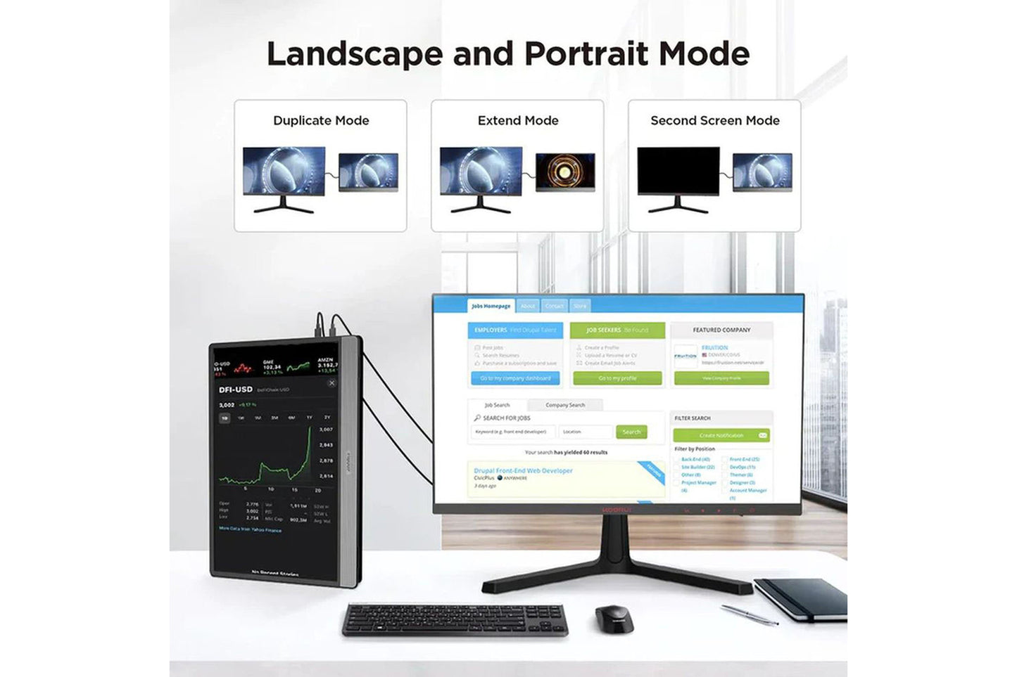 KOORUI 15.6-इंच पोर्टेबल मॉनिटर IPS FHD 1920 x 1080 60Hz 6ms 15B1