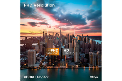 KOORUI 24-Inch Computer Curved Monitor 1500R FHD 1920 x 1080 75Hz 24N5CA