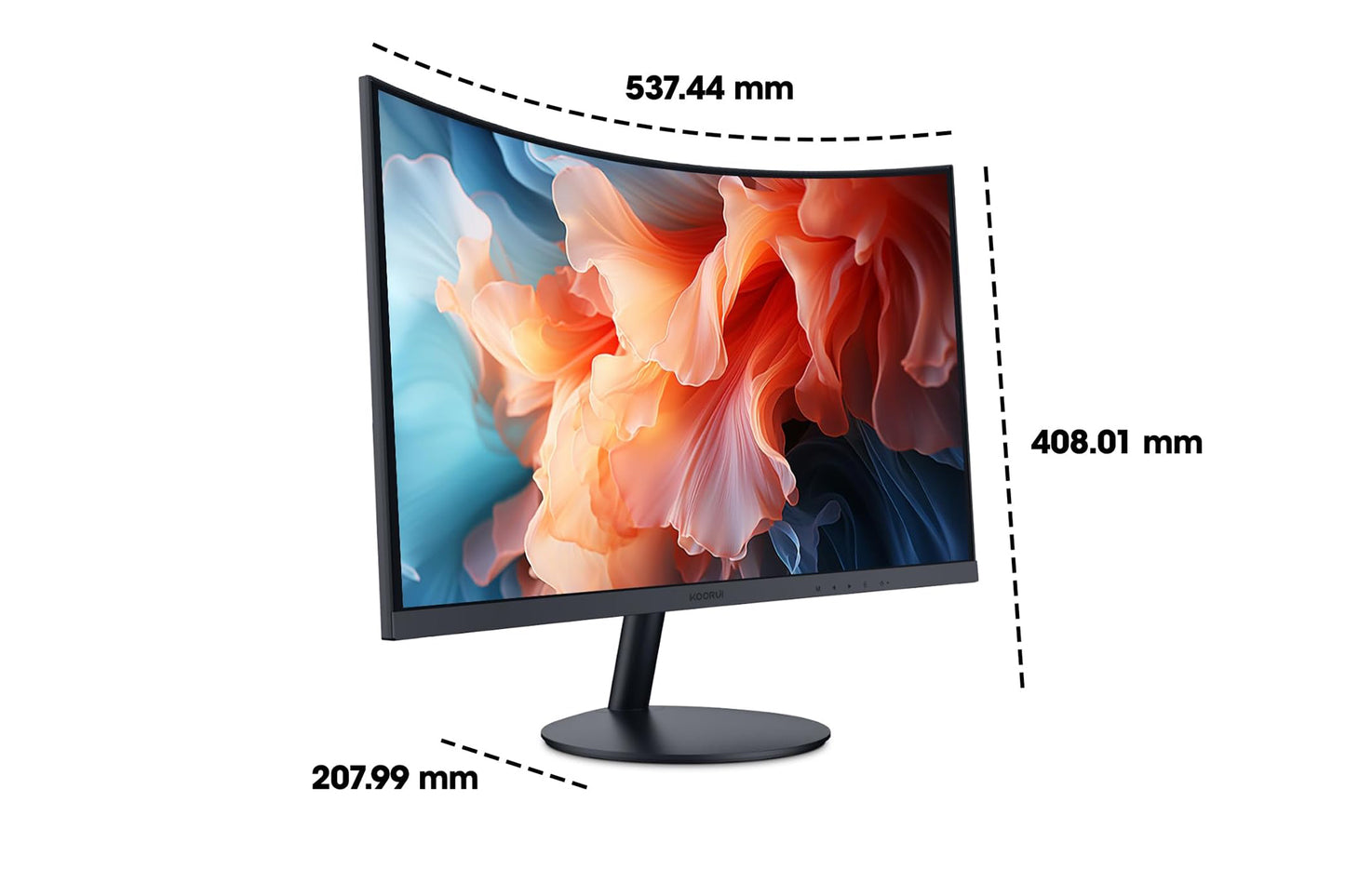 KOORUI 24-Inch Computer Curved Monitor 1500R FHD 1920 x 1080 75Hz 24N5CA