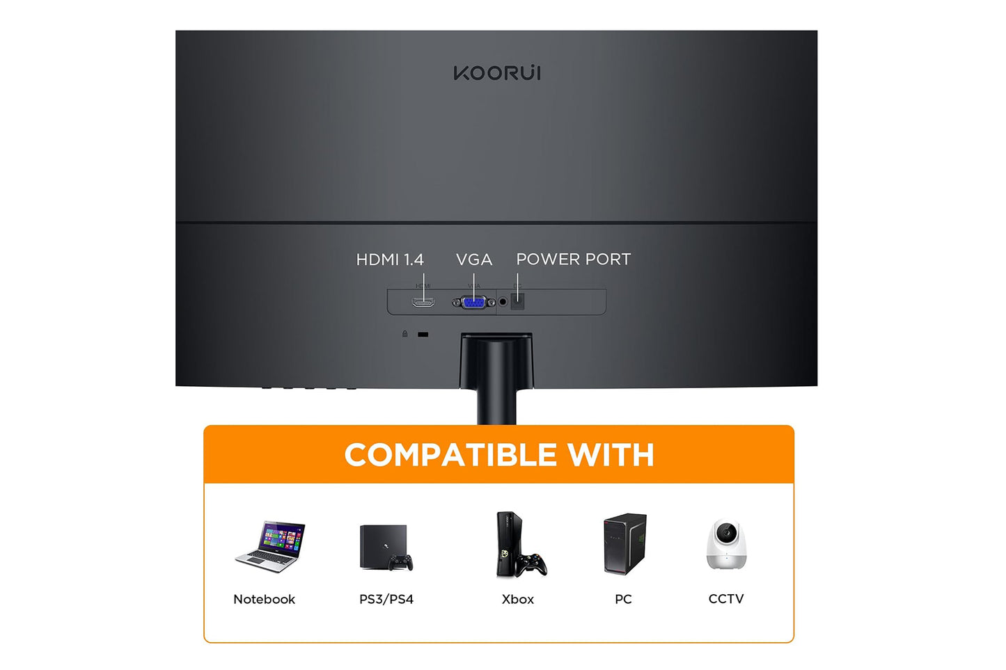 KOORUI 24-Inch Computer Curved Monitor 1500R FHD 1920 x 1080 75Hz 24N5CA