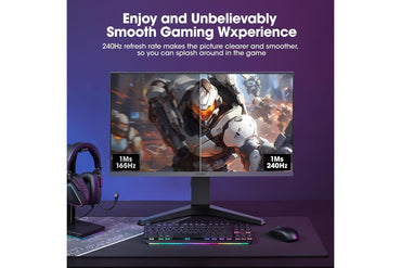 KOORUI 27-इंच गेमिंग मॉनिटर IPS QHD 2560 x 1440 240Hz 1ms 27E3QK 