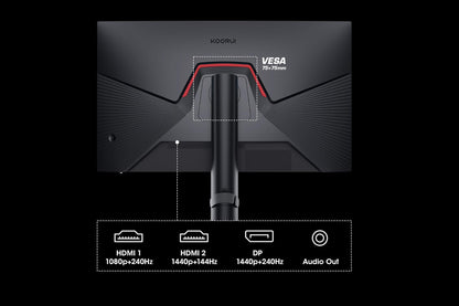 KOORUI 27-इंच गेमिंग मॉनिटर IPS QHD 2560 x 1440 240Hz 1ms 27E3QK 