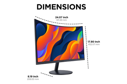 KOORUI 27-Inch Computer Curved Monitor 1500R FHD 1920 x 1080 75Hz 27N5CA