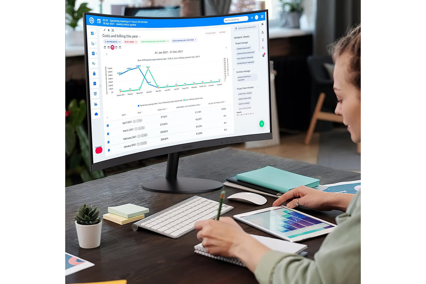 KOORUI 27-Inch Computer Curved Monitor 1500R FHD 1920 x 1080 75Hz 27N5CA