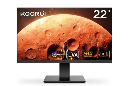 KOORUI 22-इंच कंप्यूटर मॉनिटर VA FHD 1920 x 1080 100Hz 5ms E2212F