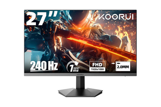 KOORUI 27-इंच गेमिंग मॉनिटर VA FHD 1920 x 1080 240Hz 1ms GN02
