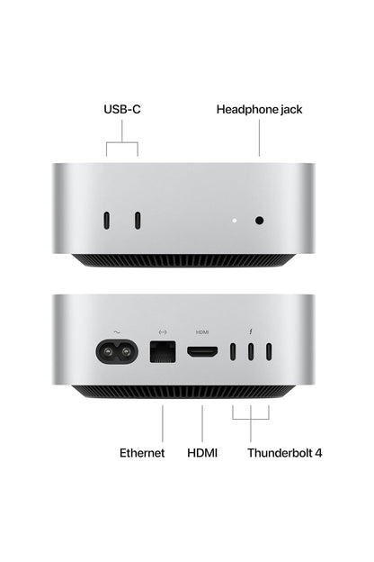 Mac Mini M4 Chip 10-Core CPU / 10-Core GPU / 16GB Memory / 512GB SSD / Gigabit Ethernet MU9E3L