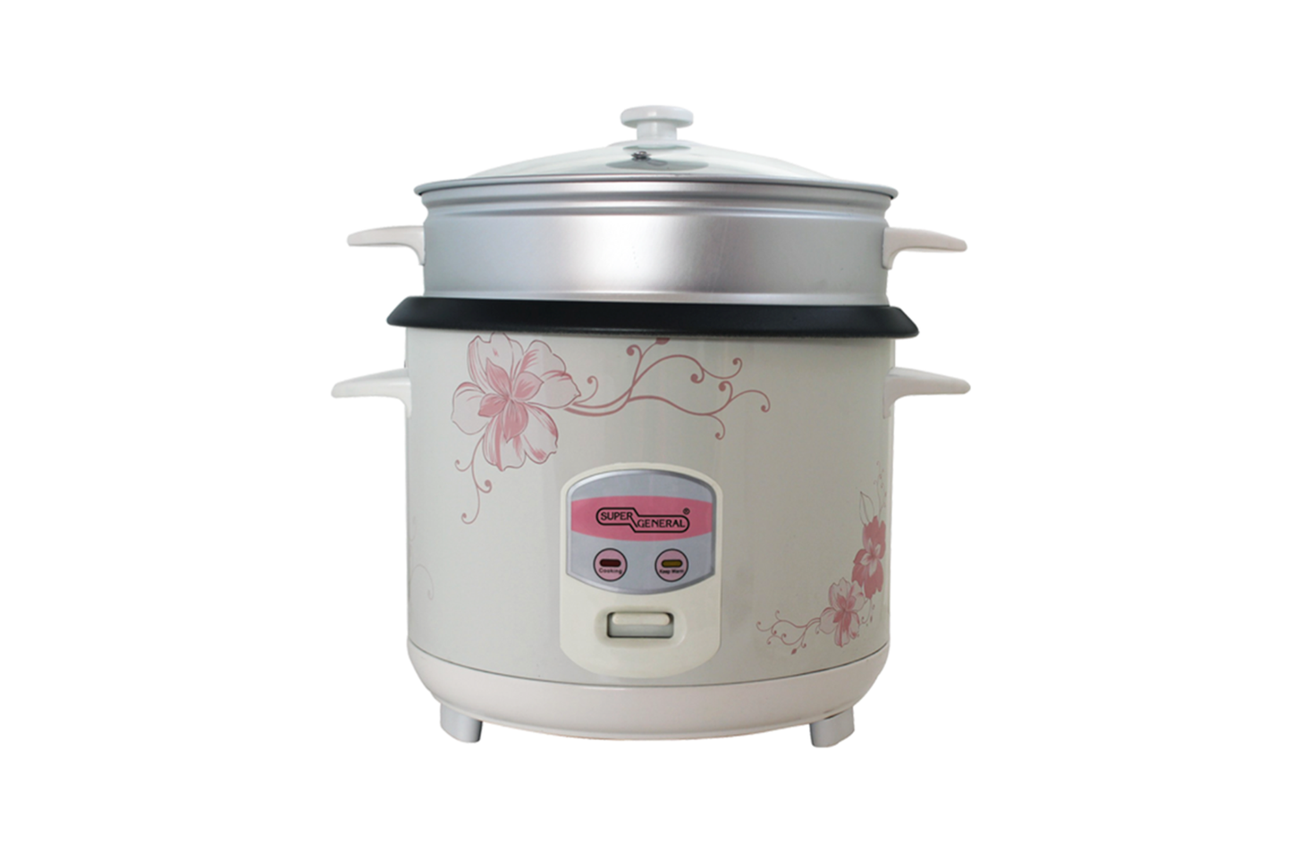 Super General Electric Non Stick Rice Cooker 1.5L 1.5 L 500.0 W SGRC15W Off White/Silver