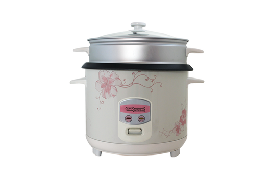 Super General Electric Non Stick Rice Cooker 1.5L 1.5 L 500.0 W SGRC15W Off White/Silver