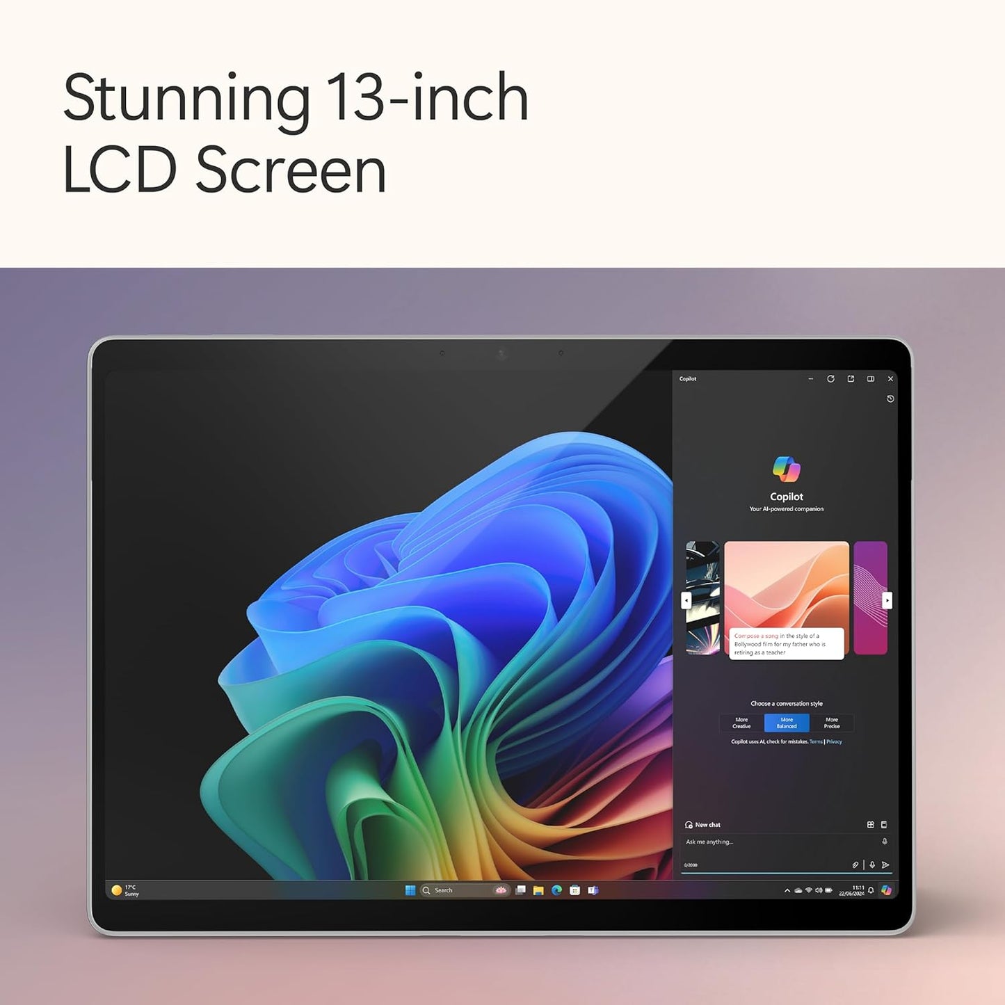 Microsoft Surface Pro 11th Edition 13", Copilot+ PC, X Plus (LCD) / 16GB Ram / 512GB / Win 11 Home / Platinum / Wi-Fi / TRA / ZHY-00008