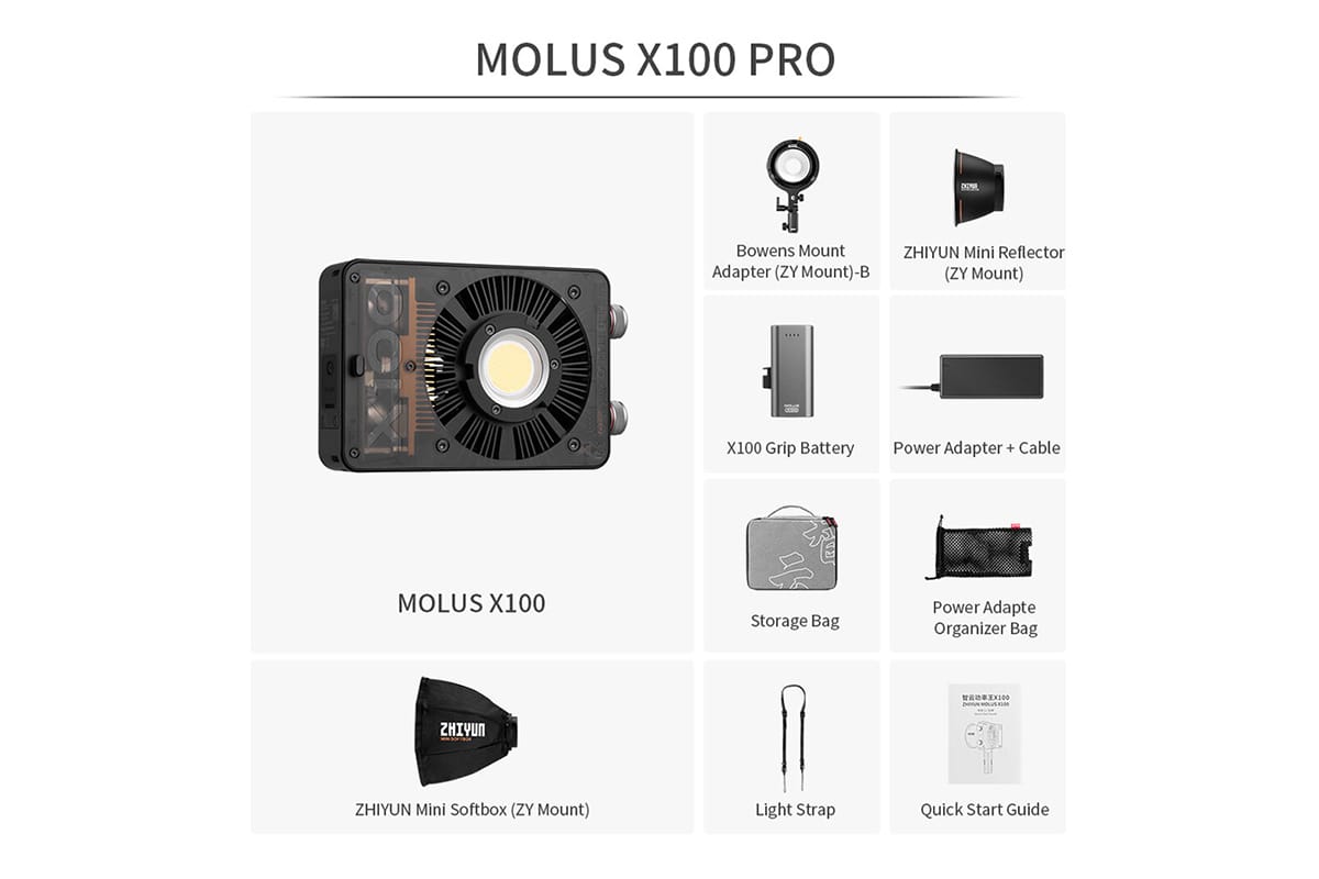 Zhiyun MOLUS X100 Bi-Color Pocket COB Monolight (Pro Kit) branpot reviews