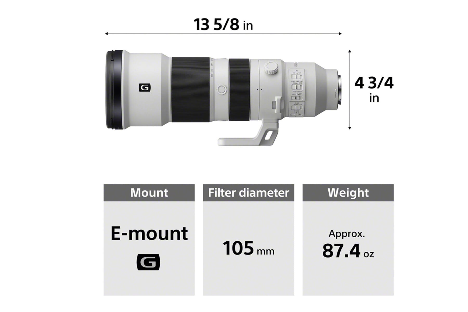 Sony FE 400-800mm f/6.3-8 G OSS Lens (Sony E)