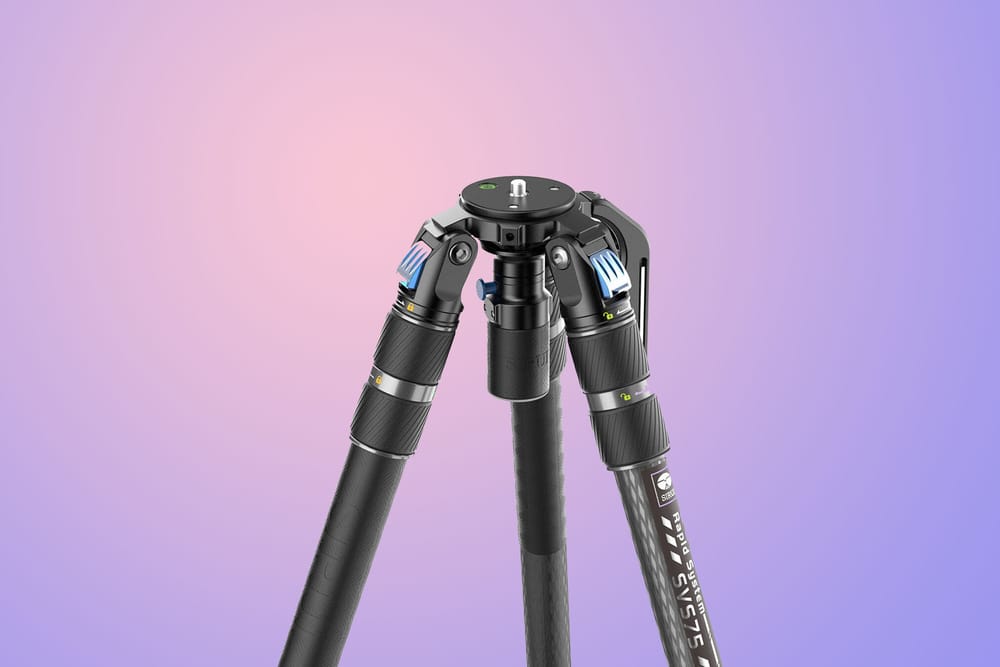 Sirui SVS75 Rapid System One-Step Height Adjustment Carbon Fiber Tripod (75mm Bowl)